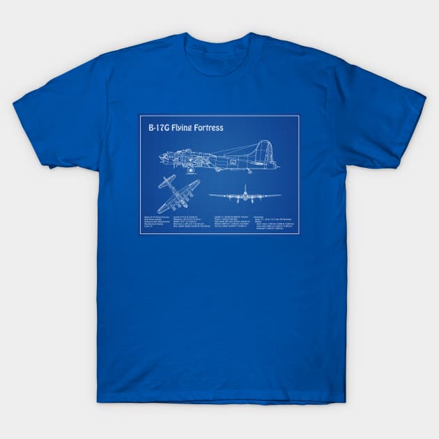 Boeing B-17 Flying Fortress Bomber - AD T-Shirt by SPJE Illustration Photography